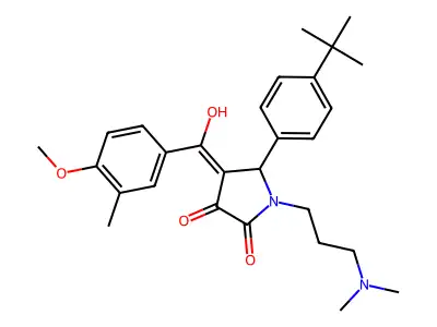 5-(4-tert-butylphenyl)-1-[3-(dimethylamino)propyl]-3-hydroxy-4-(4-methoxy-3-methylbenzoyl)-2,5-dihydro-1H-pyrrol-2-one structure