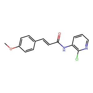 (E)-N-(2-chloropyridin-3-yl)-3-(4-methoxyphenyl)prop-2-enamide structure