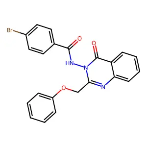 4-bromo-N-[4-oxo-2-(phenoxymethyl)quinazolin-3-yl]benzamide structure