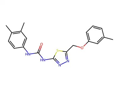 1-(3,4-Dimethylphenyl)-3-[5-[(3-methylphenoxy)methyl]-1,3,4-thiadiazol-2-yl]urea structure