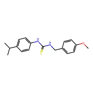 1-(4-Methoxybenzyl)-3-[4-(propan-2-yl)phenyl]thiourea structure