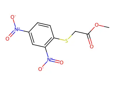Methyl 2-(2,4-dinitrophenylthio)acetate structure