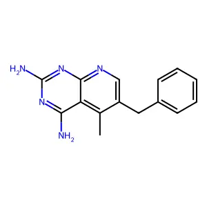 Pyrido(2,3-d)pyrimidine, 6-benzyl-2,4-diamino-5-methyl- structure
