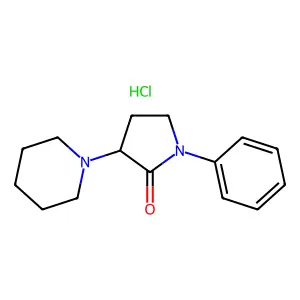 1-Phenyl-3-(piperidin-1-yl)pyrrolidin-2-one--hydrogen chloride (1/1) structure