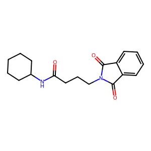 N-cyclohexyl-4-(1,3-dioxo-1,3-dihydro-2H-isoindol-2-yl)butanamide structure