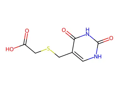 {[(2,4-Dioxo-1,2,3,4-tetrahydropyrimidin-5-yl)methyl]sulfanyl}acetic acid structure