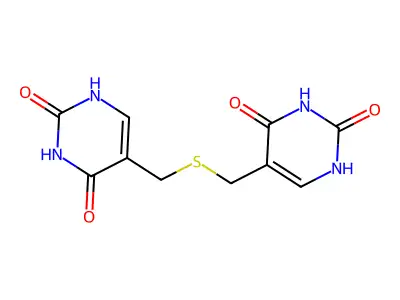 5-[(2,4-dioxo-1H-pyrimidin-5-yl)methylsulfanylmethyl]-1H-pyrimidine-2,4-dione structure