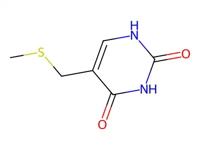 5-Methylthiomethyluracil structure