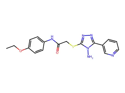 2-{[4-amino-5-(pyridin-3-yl)-4H-1,2,4-triazol-3-yl]sulfanyl}-N-(4-ethoxyphenyl)acetamide structure