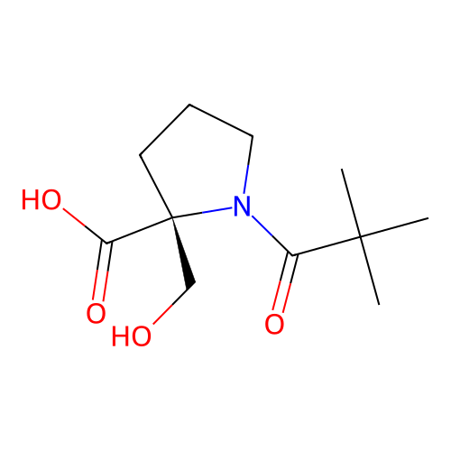 1-(2,2-Dimethylpropanoyl)-2-(hydroxymethyl)proline structure