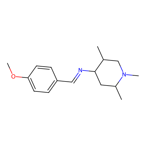 (E)-N-(4-methoxybenzylidene)-1,2,5-trimethylpiperidin-4-amine structure