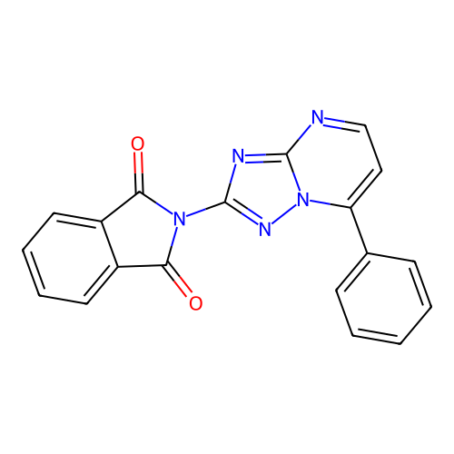 2-(7-phenyl[1,2,4]triazolo[1,5-a]pyrimidin-2-yl)-1H-isoindole-1,3(2H)-dione structure