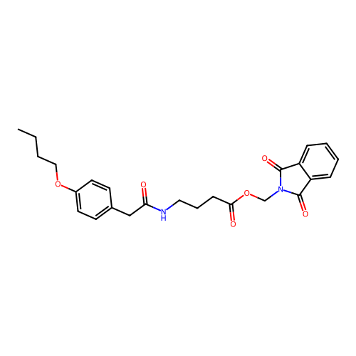 (1,3-dioxoisoindol-2-yl)methyl 4-[[2-(4-butoxyphenyl)acetyl]amino]butanoate structure