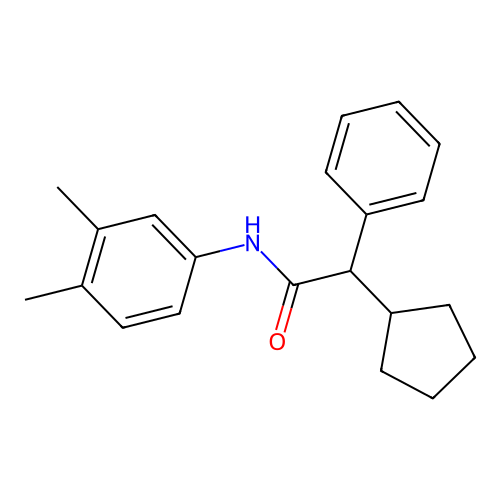 2-cyclopentyl-N-(3,4-dimethylphenyl)-2-phenylacetamide structure