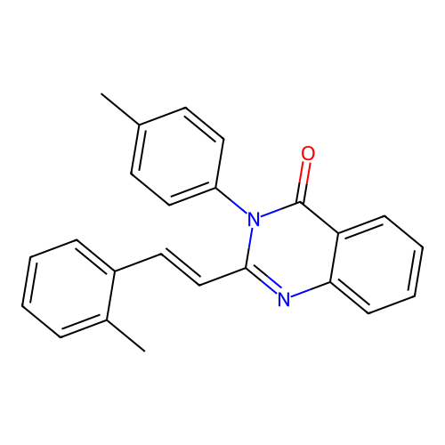 3-(4-methylphenyl)-2-[(E)-2-(2-methylphenyl)ethenyl]quinazolin-4(3H)-one structure