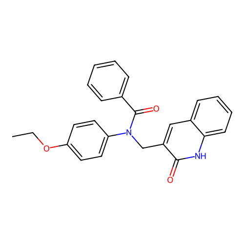 N-(4-ethoxyphenyl)-N-[(2-oxo-1H-quinolin-3-yl)methyl]benzamide structure