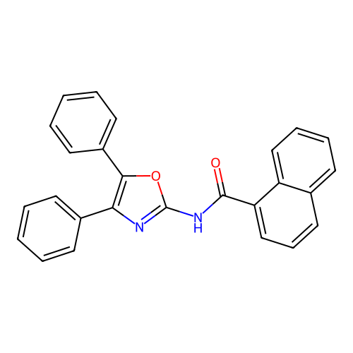 N-(4,5-diphenyl-1,3-oxazol-2-yl)naphthalene-1-carboxamide structure