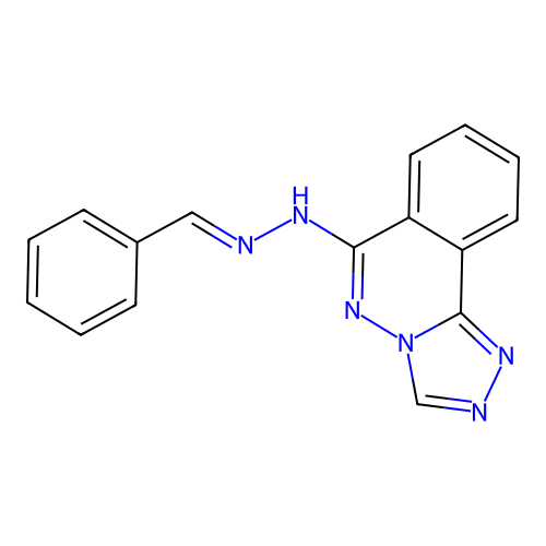 (E)-6-(2-benzylidenehydrazinyl)-[1,2,4]triazolo[3,4-a]phthalazine structure
