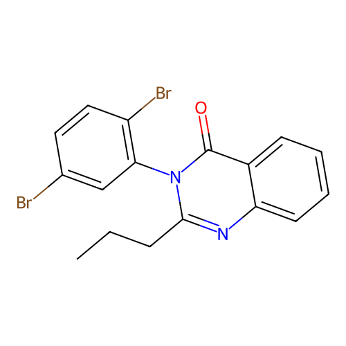 3-(2,5-dibromophenyl)-2-propylquinazolin-4(3H)-one structure