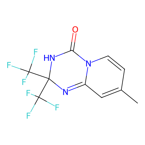 8-methyl-2,2-bis(trifluoromethyl)-2H-pyrido[1,2-a][1,3,5]triazin-4-ol structure