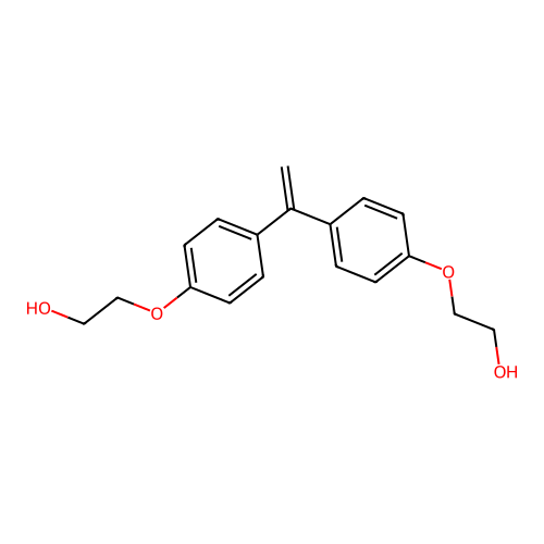 2,2'-[Ethene-1,1-diylbis(benzene-4,1-diyloxy)]diethanol structure