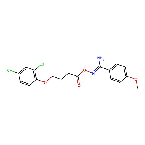 [[Amino-(4-methoxyphenyl)methylidene]amino] 4-(2,4-dichlorophenoxy)butanoate structure