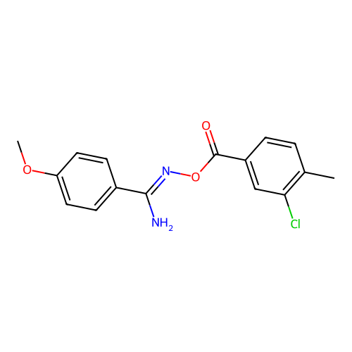 [[Amino-(4-methoxyphenyl)methylidene]amino] 3-chloro-4-methylbenzoate structure