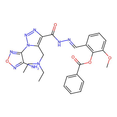 C25H27N9O5 structure