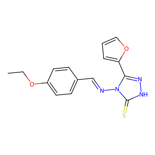 4-((4-Ethoxybenzylidene)amino)-5-(2-furyl)-4H-1,2,4-triazole-3-thiol structure