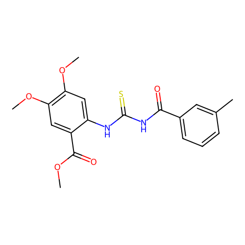Methyl 4,5-dimethoxy-2-({[(3-methylphenyl)carbonyl]carbamothioyl}amino)benzoate structure