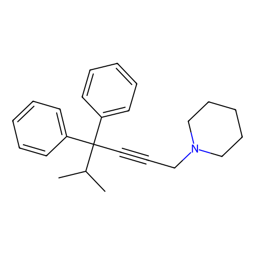 1-(5-Methyl-4,4-diphenylhex-2-yn-1-yl)piperidine structure