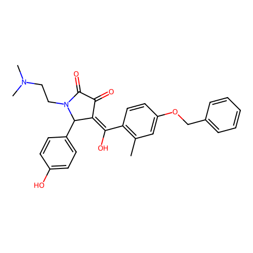 4-(4-(Benzyloxy)-2-methylbenzoyl)-1-(2-(dimethylamino)ethyl)-3-hydroxy-5-(4-hydroxyphenyl)-1H-pyrrol-2(5H)-one structure