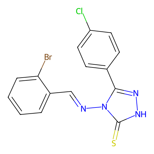 C15H10BrClN4S structure