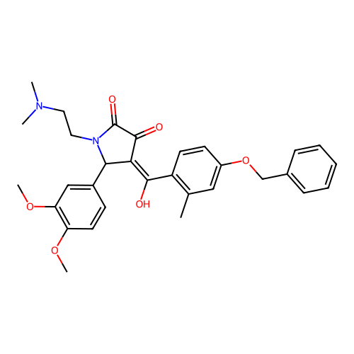 4-(4-(Benzyloxy)-2-methylbenzoyl)-5-(3,4-dimethoxyphenyl)-1-(2-(dimethylamino)ethyl)-3-hydroxy-1H-pyrrol-2(5H)-one structure