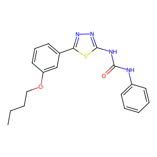 1-(5-(3-Butoxyphenyl)-1,3,4-thiadiazol-2-yl)-3-phenylurea structure