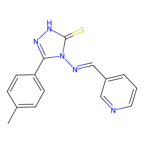 5-(4-Methylphenyl)-4-((3-pyridinylmethylene)amino)-4H-1,2,4-triazole-3-thiol structure