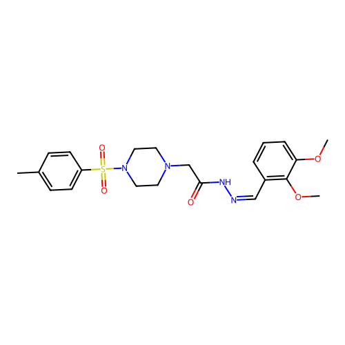 (Z)-N'-(2,3-dimethoxybenzylidene)-2-(4-tosylpiperazin-1-yl)acetohydrazide structure