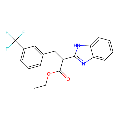 ethyl 2-(1H-benzimidazol-2-yl)-3-[3-(trifluoromethyl)phenyl]propanoate structure