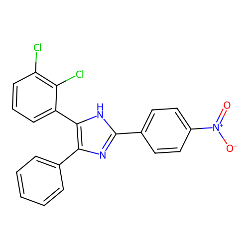4-(2,3-dichlorophenyl)-2-(4-nitrophenyl)-5-phenyl-1H-imidazole structure