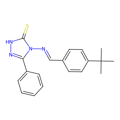 4-((4-Tert-butylbenzylidene)amino)-5-phenyl-4H-1,2,4-triazole-3-thiol structure