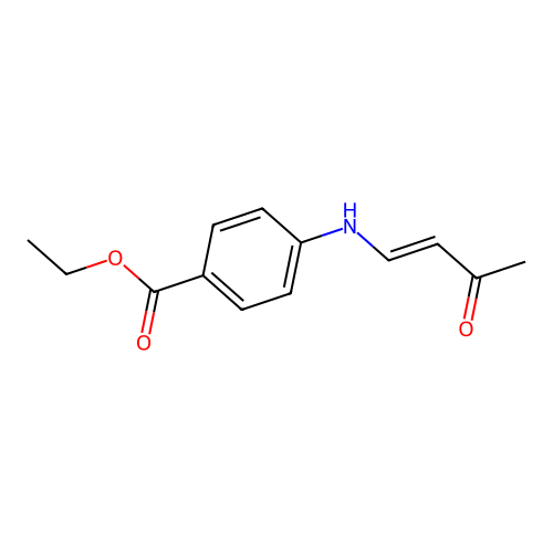 ethyl 4-[[(E)-3-oxobut-1-enyl]amino]benzoate structure