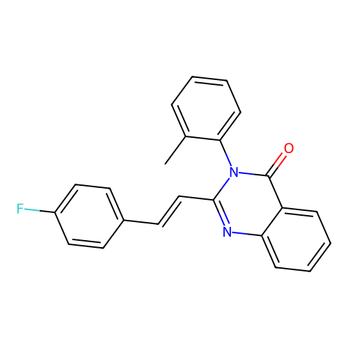 2-[(E)-2-(4-fluorophenyl)ethenyl]-3-(2-methylphenyl)quinazolin-4-one structure