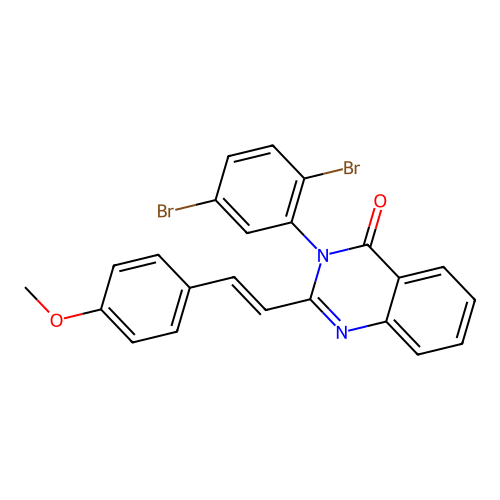 3-(2,5-dibromophenyl)-2-[(E)-2-(4-methoxyphenyl)ethenyl]quinazolin-4(3H)-one structure