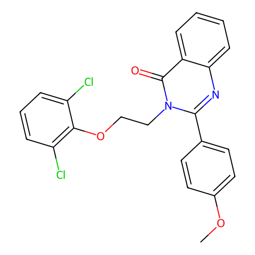 3-(2-(2,6-dichlorophenoxy)ethyl)-2-(4-methoxyphenyl)quinazolin-4(3H)-one structure