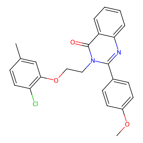 3-(2-(2-chloro-5-methylphenoxy)ethyl)-2-(4-methoxyphenyl)quinazolin-4(3H)-one structure