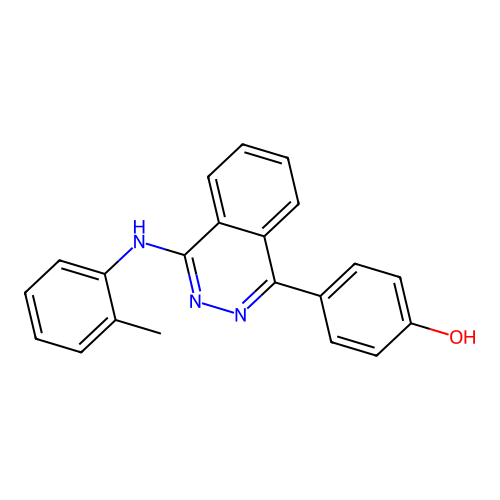 4-{(4Z)-4-[(2-methylphenyl)imino]-3,4-dihydrophthalazin-1-yl}phenol structure