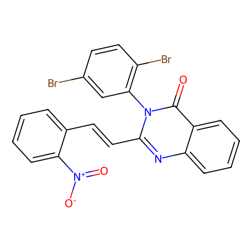 3-(2,5-dibromophenyl)-2-[(E)-2-(2-nitrophenyl)ethenyl]quinazolin-4(3H)-one structure