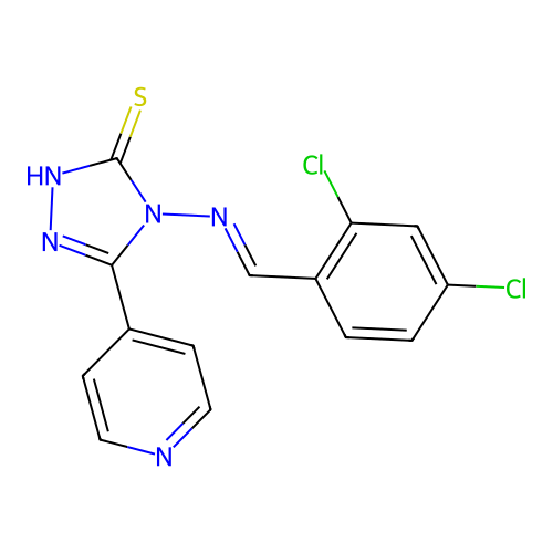4-((2,4-Dichlorobenzylidene)amino)-5-(4-pyridinyl)-4H-1,2,4-triazole-3-thiol structure