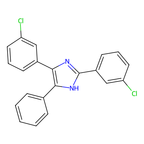 2,4-bis(3-chlorophenyl)-5-phenyl-1H-imidazole structure