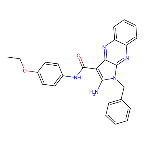 2-amino-1-benzyl-N-(4-ethoxyphenyl)-1H-pyrrolo[2,3-b]quinoxaline-3-carboxamide structure